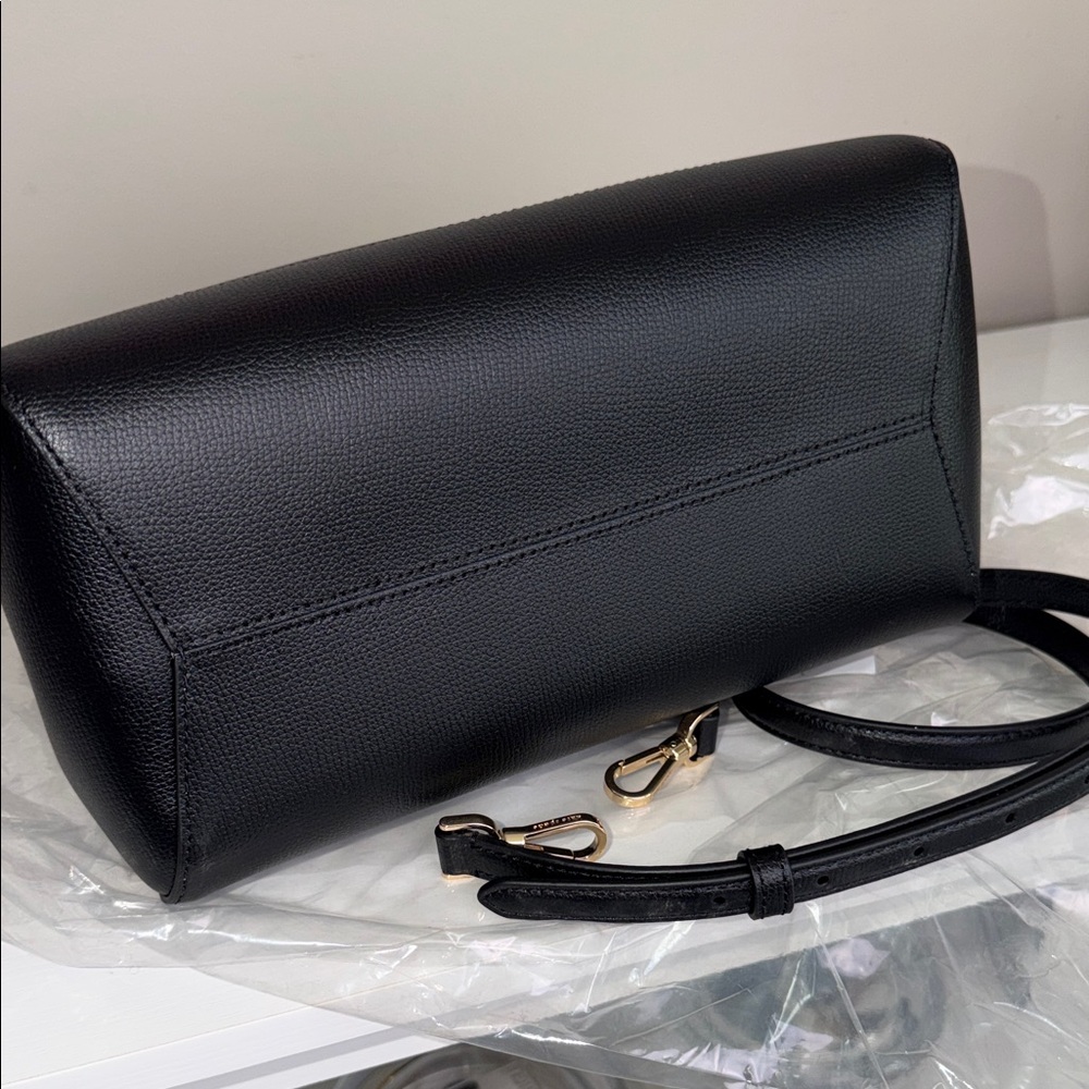 BNWT Kate Spade Black Leather Handbag adjustable / removable shoulder strap - Picture 7 of 9
